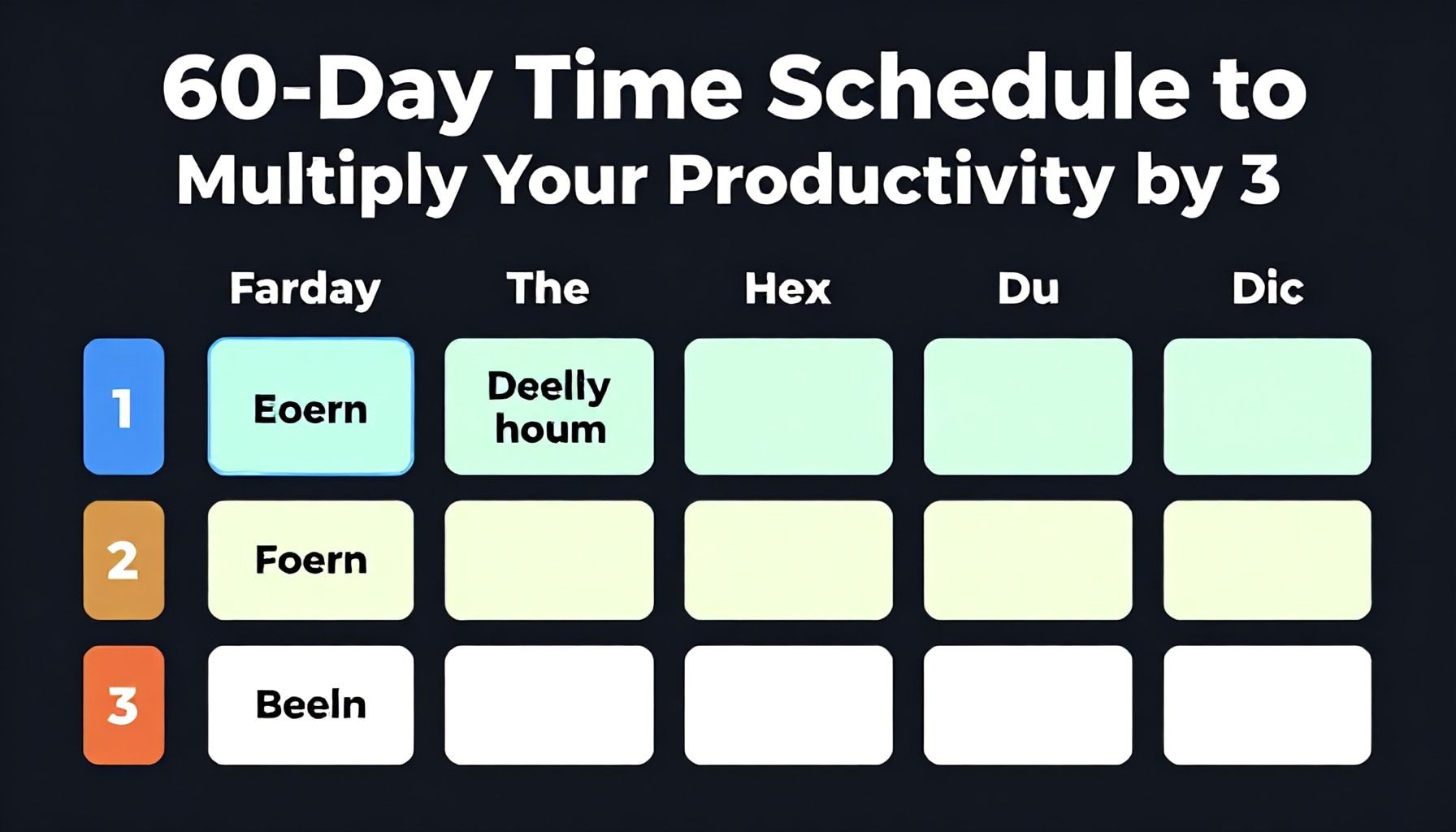 60 Günlük Zaman Çizelgesi ile Verimliliğinizi 3 Kat Artırın*