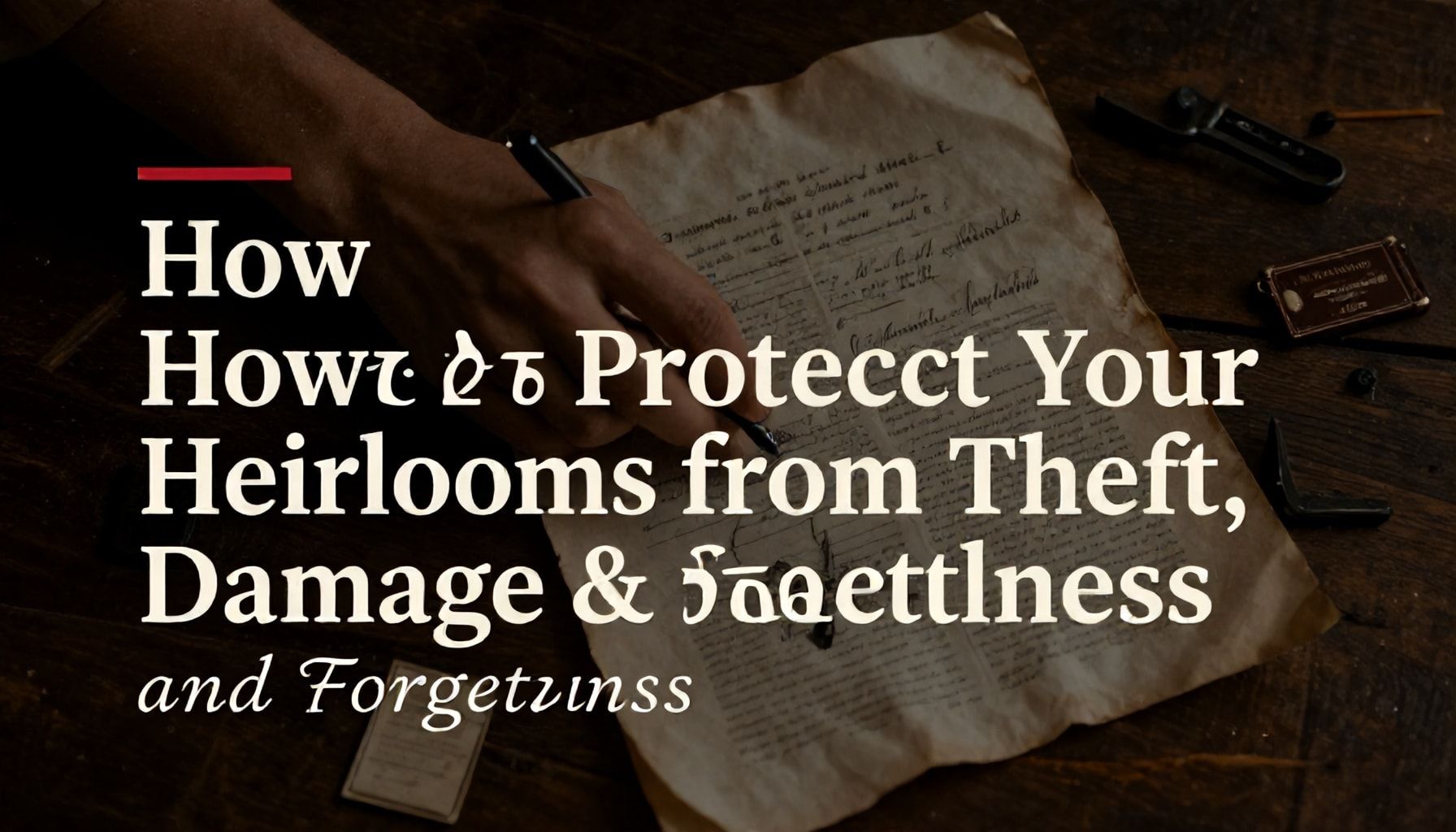 How to Protect Your Heirlooms from Theft, Damage, and Forgetfulness*