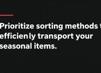 Mevsimlik eşyalarınızı verimli taşımak için öncelik sıralama yöntemleri