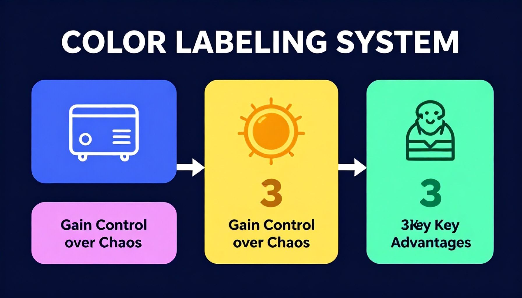 Her Odayı Ayrı Renk Koduyla Etiketleme Sistemi: Organizasyonu Basit ve Etkili Hâle Getirin 5 Renkli Etiketleme Sistemiyle Kaosun Üzerinde Kontrol Sağlayın: 3 Ana Avantaj*