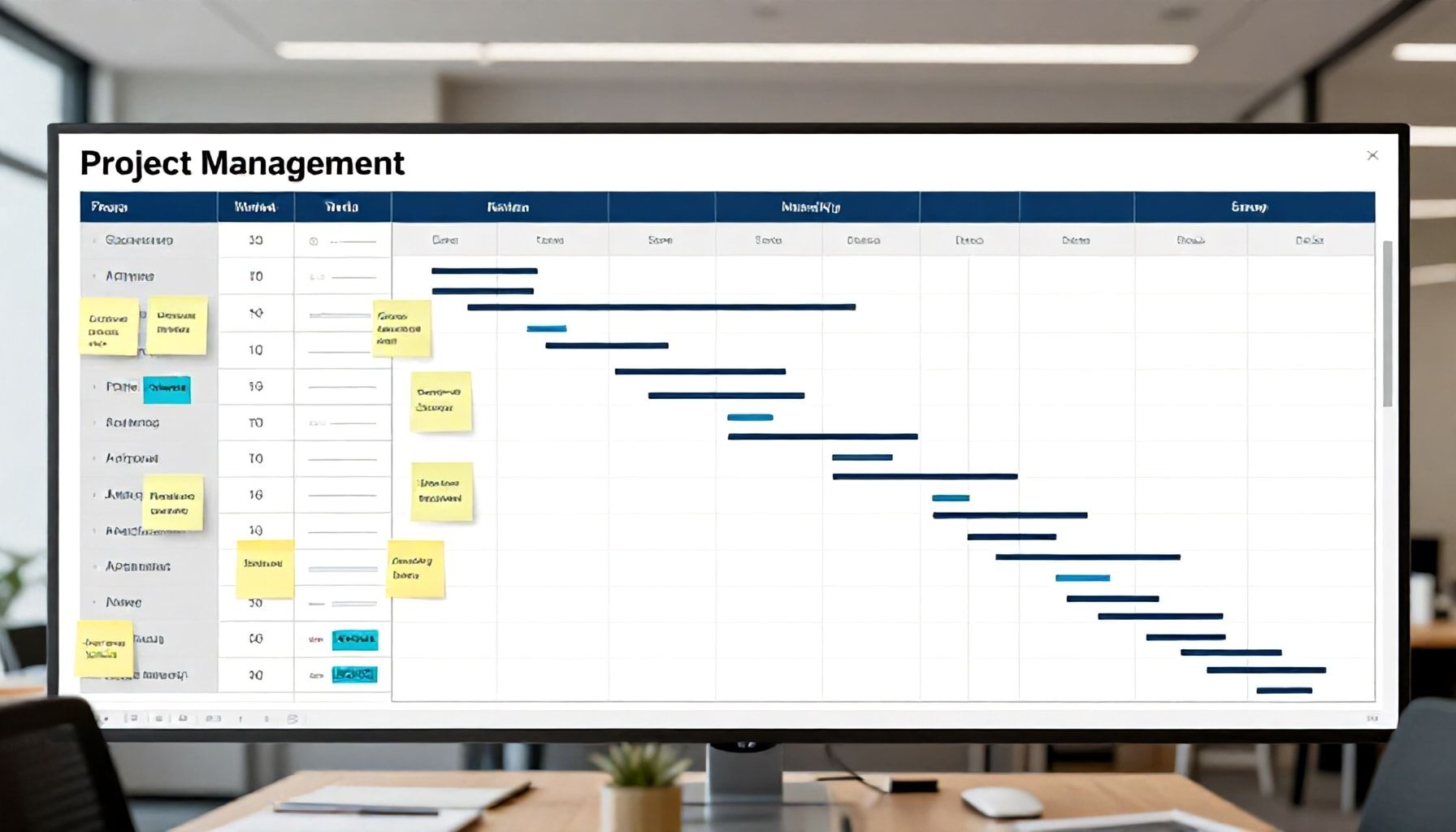Proje yönetimi zaman çizelgesi