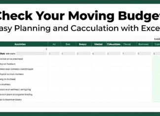 Taşınma Bütçesini Kontrol Edin: Excel ile Kolay Planlama ve Hesaplama