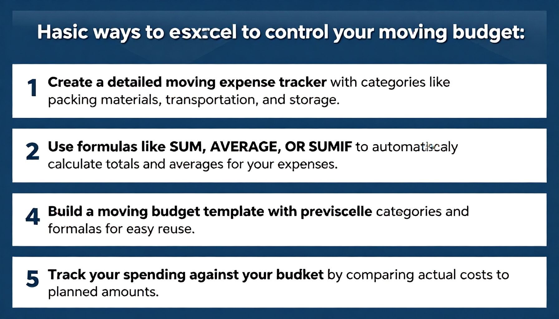 Taşınma Bütçesini Kontrol Edin: Excel ile Kolay Planlama ve Hesaplama 1 Taşınma Bütçesini Kontrol Etmek İçin Excel Kullanmanın 5 Temel Yolu*