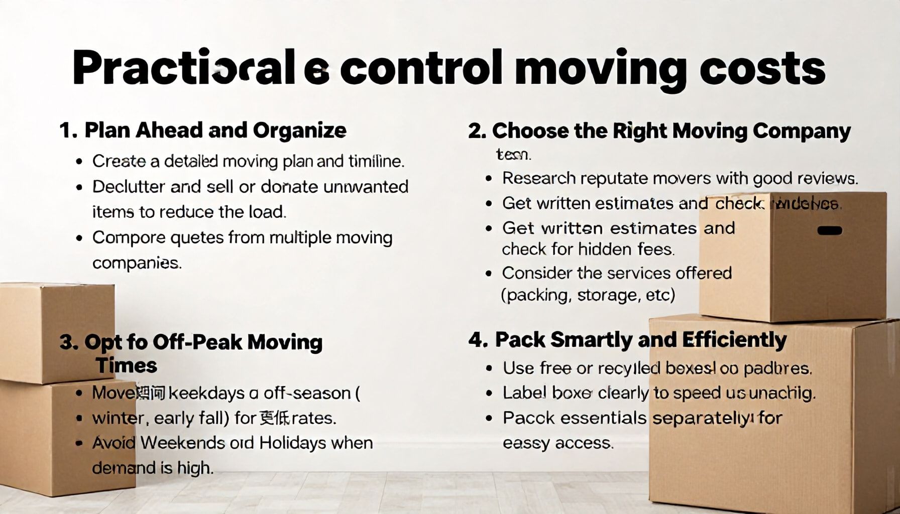 Taşınma Maliyetlerini Kontrol Altına Almak İçin 4 Pratik Yöntem*
