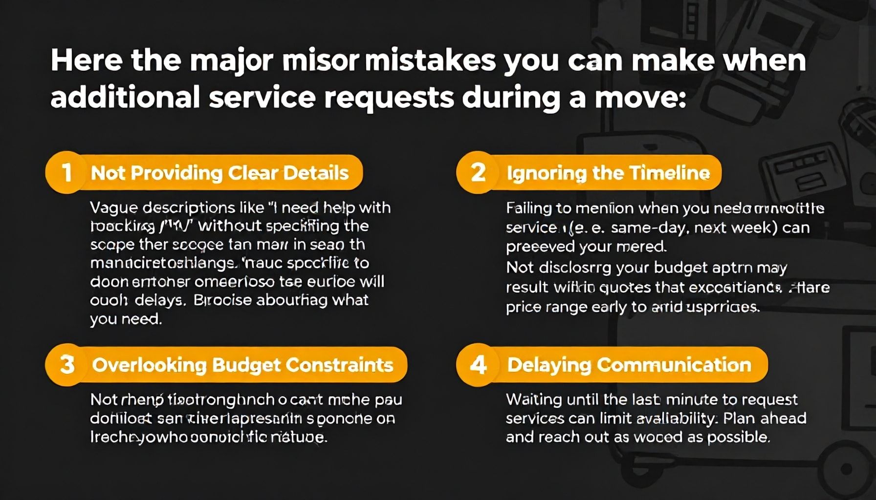 Taşınma Sırasında Hizmet Taleplerinizi Sorunsuz İletin 6 Taşınma Sırasında Ek Hizmet Taleplerinizi İletirken Yapabileceğiniz 4 Büyük Hata*